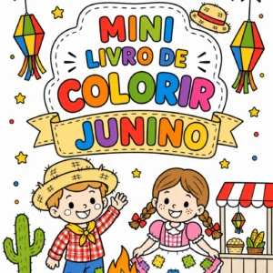 Mini Livro Junino - Para Colorir