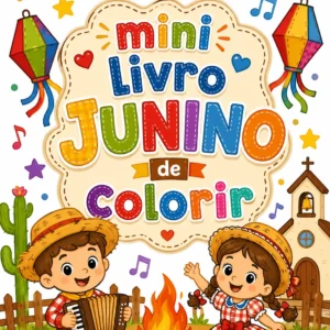 Mini Livro Junino – Para Colorir