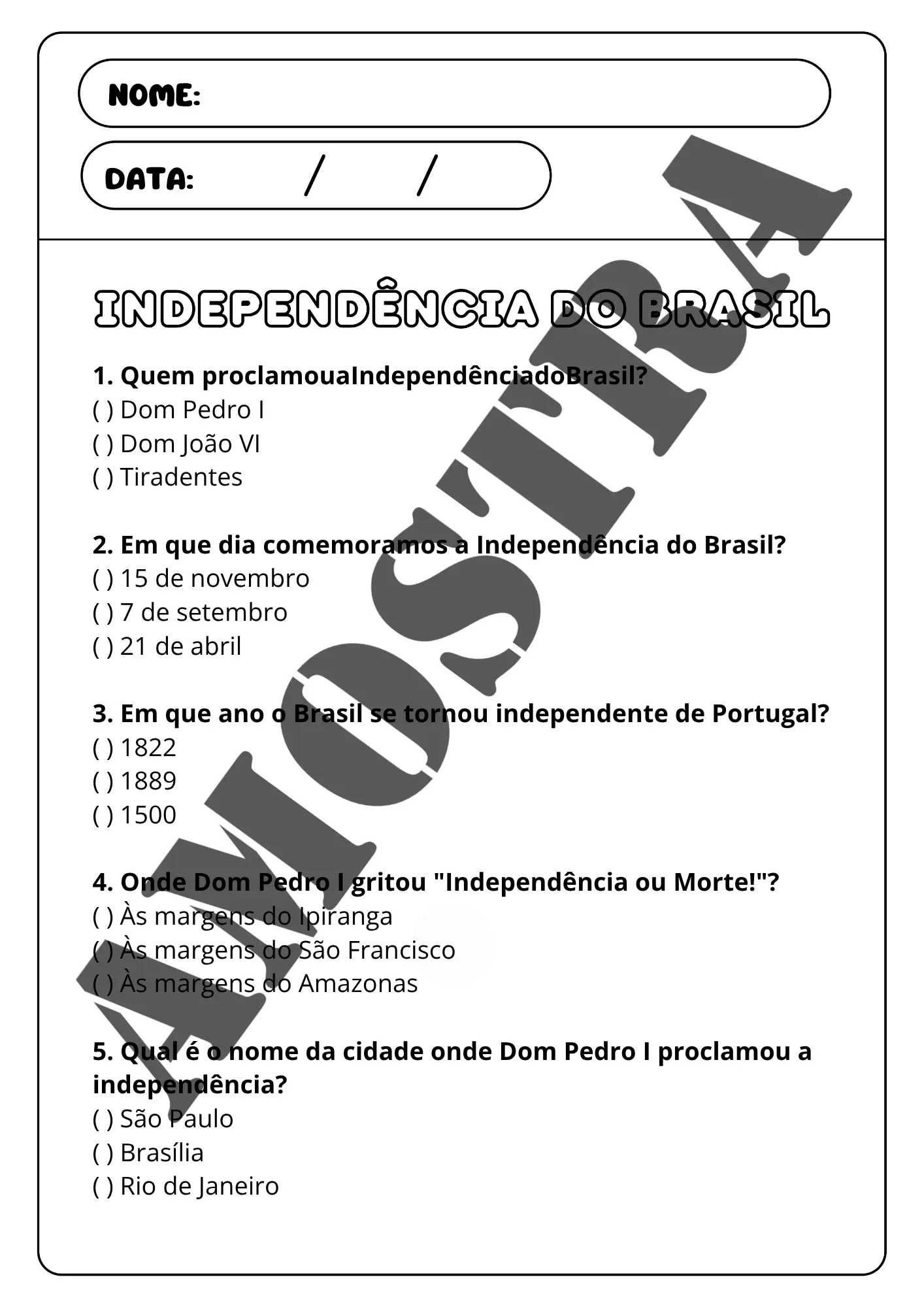 kit Independencia Brasileira - Imagem 2