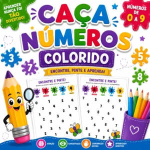 Caça Números colorido